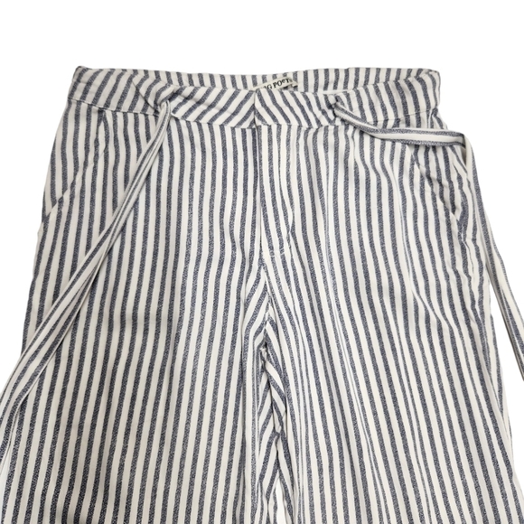 Rag Poets Vail Cropped Tie Waist Pants in Mood Indigo, Size 27 - Picture 4 of 14